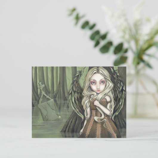 briefkaart "A Tomb in the Swamp" (Staand voorkant)