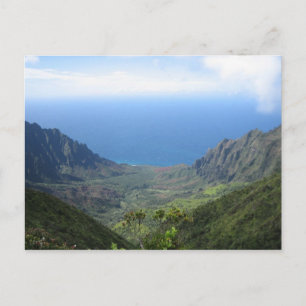 Briefkaart aan de kust van Kauai na Pali