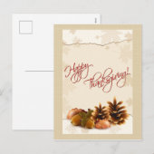 Briefkaart Aangepaste Thanksgiving (Voorkant / Achterkant)
