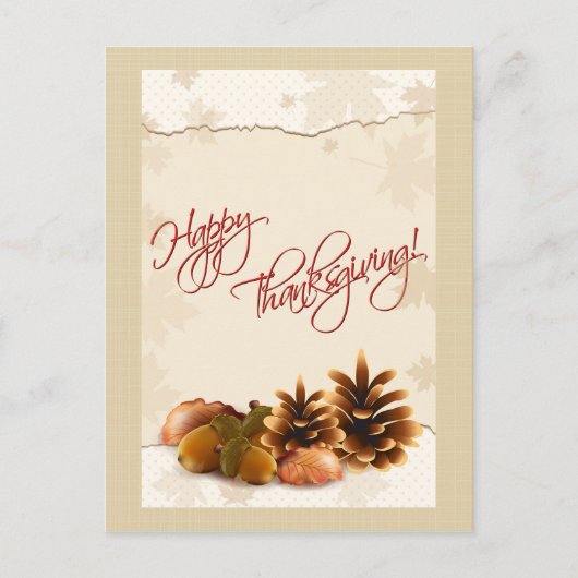 Briefkaart Aangepaste Thanksgiving (Voorkant)