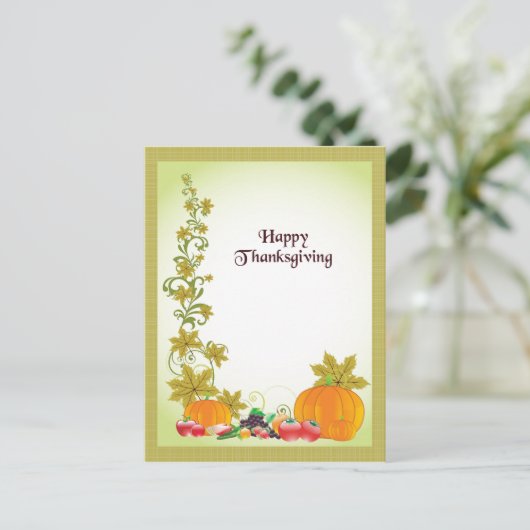 Briefkaart Aangepaste Thanksgiving (Staand voorkant)