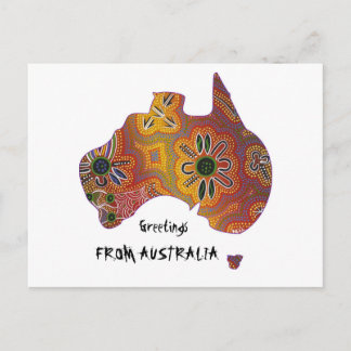 Briefkaart Aboriginal artwork