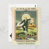 Briefkaart Absinthe Ban Frankrijk (Voorkant / Achterkant)