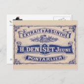 Briefkaart Absinthe Deniset (Voorkant / Achterkant)