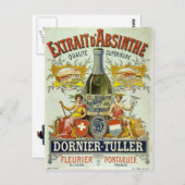 Briefkaart Absinthe Dornier-Tuller (Voorkant / Achterkant)
