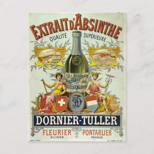 Briefkaart Absinthe Dornier-Tuller (Voorkant)
