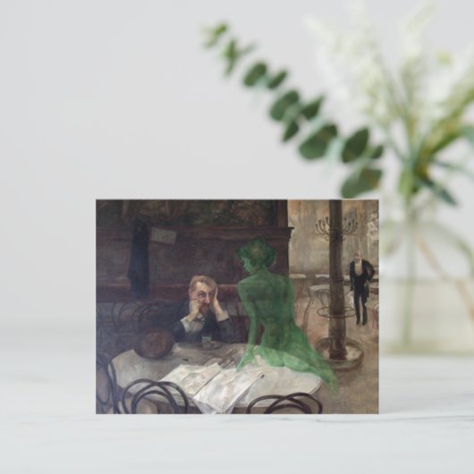 Briefkaart Absinthe Drinker (Staand voorkant)