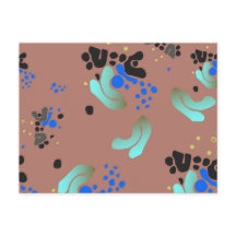 Briefkaart Abstract Kleurrijke Blobs Fun