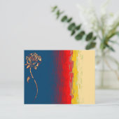 Briefkaart abstract Roos (Staand voorkant)