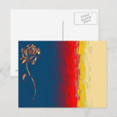 Briefkaart abstract Roos (Voorkant / Achterkant)