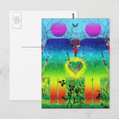 Briefkaart, Abstracte regenbooggracht Briefkaart (Voorkant / Achterkant)