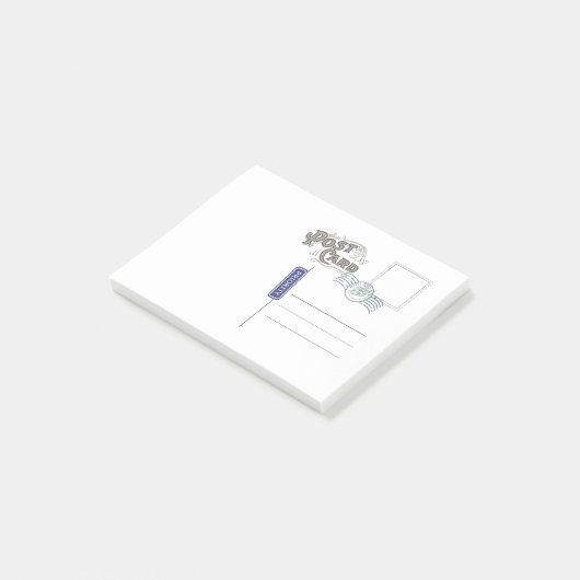 Briefkaart Achterzijde Post-it® notes 4 x 3 (Schuin)
