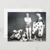 Briefkaart Acrobat en Clowns (Voorkant / Achterkant)