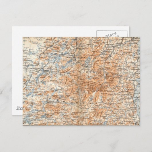 Briefkaart Adirondack Map (Voorkant / Achterkant)
