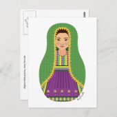 Briefkaart Afghan Matryoshka (Voorkant / Achterkant)