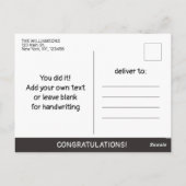 Briefkaart afstuderen begroeten (Achterkant)