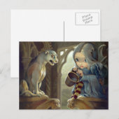 briefkaart "Alannah and the Gargoyle" (Voorkant / Achterkant)