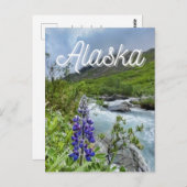Briefkaart Alaska River Flower (Voorkant / Achterkant)
