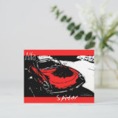 Briefkaart Alfa Spider (Staand voorkant)