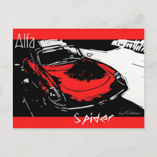 Briefkaart Alfa Spider