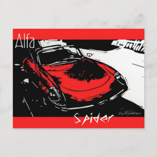 Briefkaart Alfa Spider