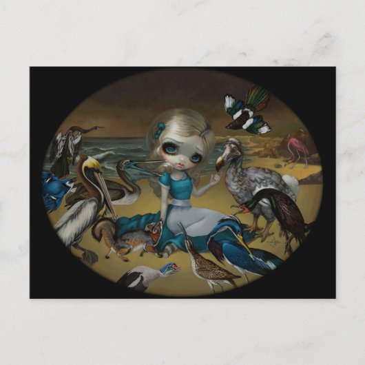 briefkaart "Alice and the Audubon Birds" (Voorkant)