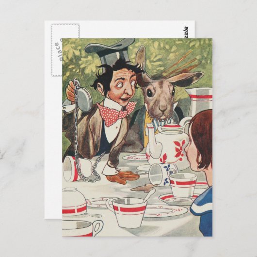 Briefkaart Alice en Wonderland (Voorkant / Achterkant)