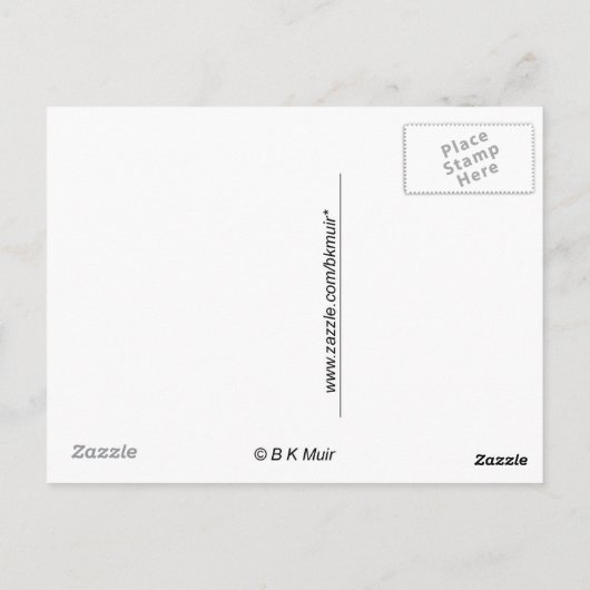 Briefkaart - Alpaca - Wens dat je hier was (Achterkant)