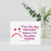 Briefkaart - Als je zegt: "Retard", dan is er een  (Staand voorkant)