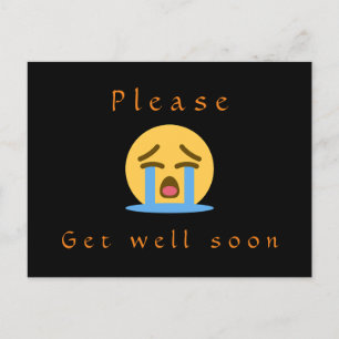Briefkaart: Alsjeblieft, snel, huilend emoji Briefkaart