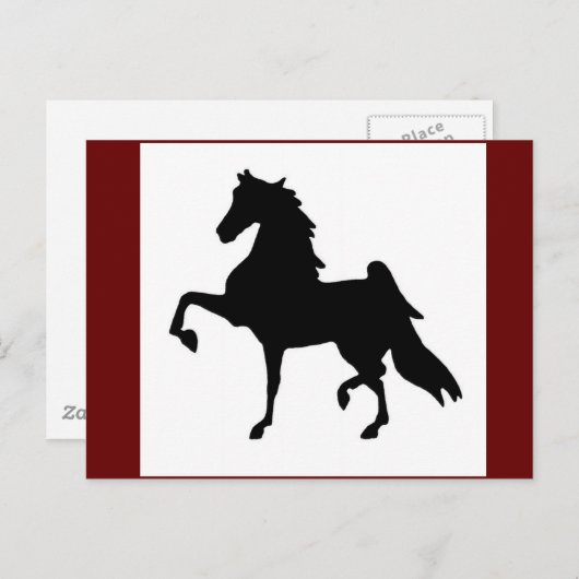 Briefkaart - American Saddlebred Silhoutte (Voorkant / Achterkant)