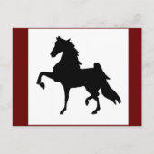 Briefkaart - American Saddlebred Silhoutte (Voorkant)