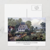 Briefkaart - AMERIKAANSE HOEVE: De zomer (Voorkant / Achterkant)