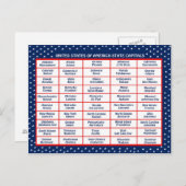 BRIEFKAART Amerikaanse hoofdsteden (Voorkant / Achterkant)