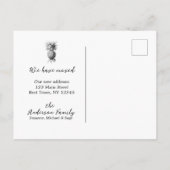 Briefkaart  ananas Verplaatsingsaankondiging (Achterkant)