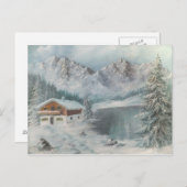 Briefkaart Ann Hayes schildert de Beierse sneeuwdr (Voorkant / Achterkant)