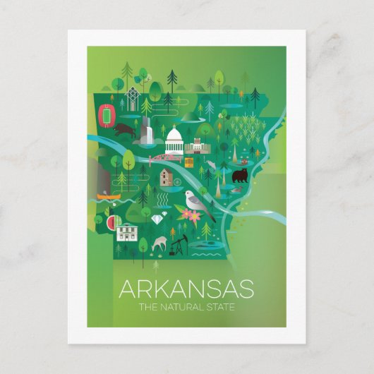 Briefkaart Arkansas (Voorkant)