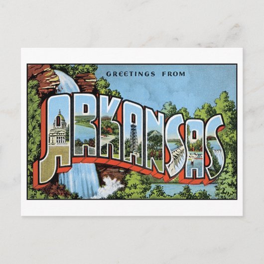  Briefkaart Arkansas (Voorkant)