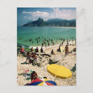 briefkaart "Arpoador Beach, Rio de Janeiro"
