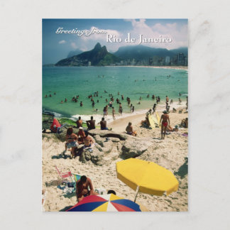 briefkaart "Arpoador Beach, Rio de Janeiro"