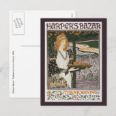 Briefkaart: Art Nouveau - L.Rhead - Thanksgiving Feestdagenkaart (Voorkant / Achterkant)