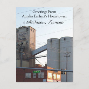 Briefkaart Atchison Kansas Hometown Amelia Earhart
