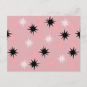 Briefkaart "Atomic Pink Starbursts"