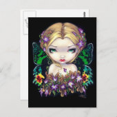 briefkaart "Autumn Crocus Fairy" (Voorkant / Achterkant)