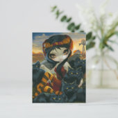 briefkaart "Autumn Katten" (Staand voorkant)