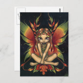 briefkaart "Autumn Night Fairy" (Voorkant / Achterkant)