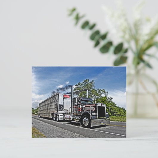 Briefkaart B-model van bruin (Staand voorkant)