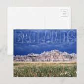 Briefkaart Badlands en Prairie South Dakota (Voorkant / Achterkant)