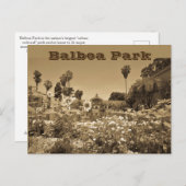Briefkaart Balboa Park Sepia Tone (Voorkant / Achterkant)