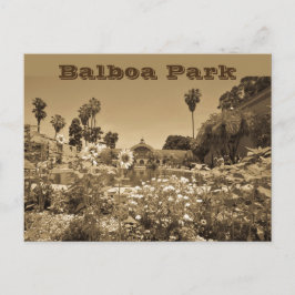Briefkaart Balboa Park Sepia Tone